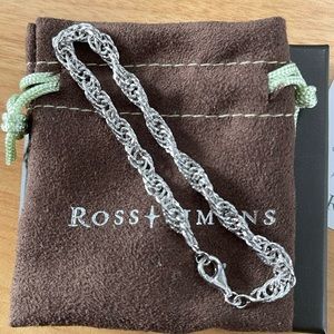 Ross Simons sterling silver textured rope bracelet
